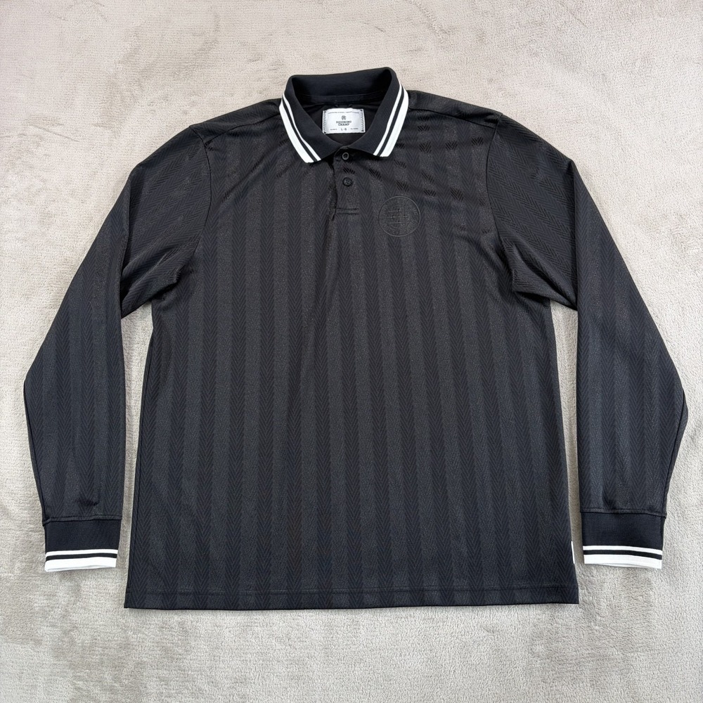 Reigning Champ Football Soccer Club Performance Polo Shirt in Black Men Large